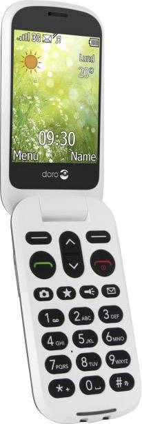 doro 6050 Big button flip top mobile phone Charging station, Panic button Graphite, White-7