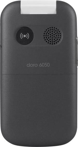doro 6050 Big button flip top mobile phone Charging station, Panic button Graphite, White-9