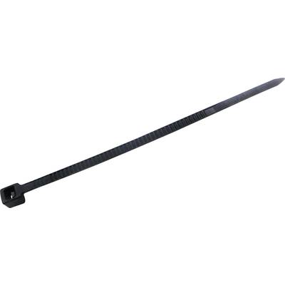 TRU COMPONENTS 1577914  Cable tie 60 mm 1.90 mm Black Heat-resistant 100 pc(s)