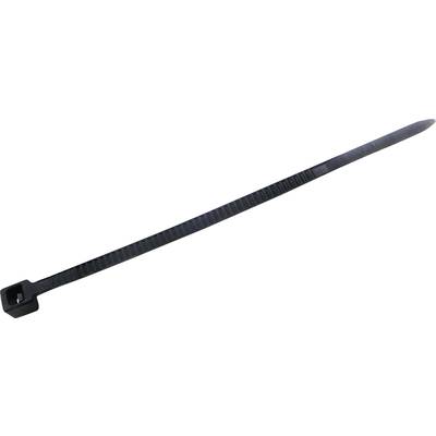 TRU COMPONENTS 1577916  Cable tie 80 mm 1.90 mm Black Heat-resistant 100 pc(s)
