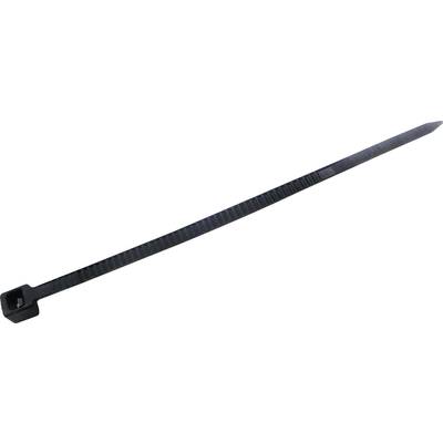 TRU COMPONENTS 1577922  Cable tie 150 mm 1.90 mm Black Heat-resistant 100 pc(s)