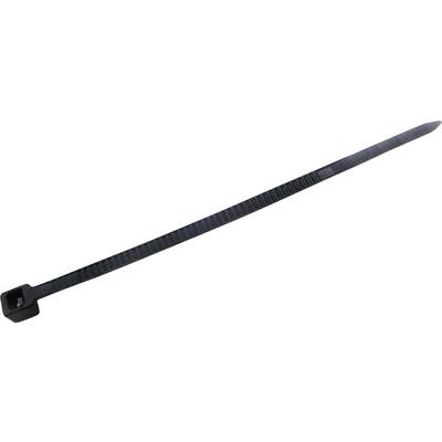 TRU COMPONENTS 1577924  Cable tie 200 mm 1.90 mm Black Heat-resistant 100 pc(s)