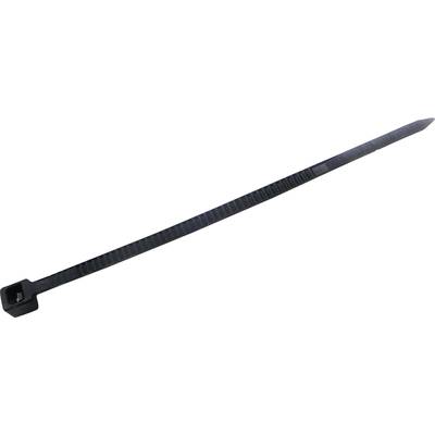 TRU COMPONENTS 1577928  Cable tie 100 mm 2 mm Black Heat-resistant 100 pc(s)