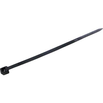 TRU COMPONENTS 1577936  Cable tie 200 mm 2.20 mm Black Heat-resistant 100 pc(s)