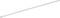 A long, thin white cable tie lies horizontally on a neutral background.