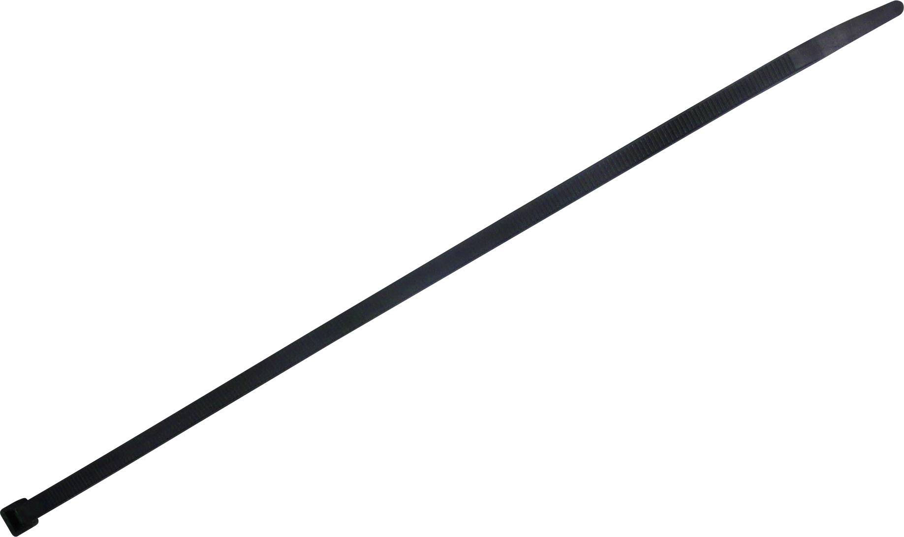 TRU COMPONENTS 1578074 Cable tie 200 mm 7.60 mm Black 100 pc(s)
