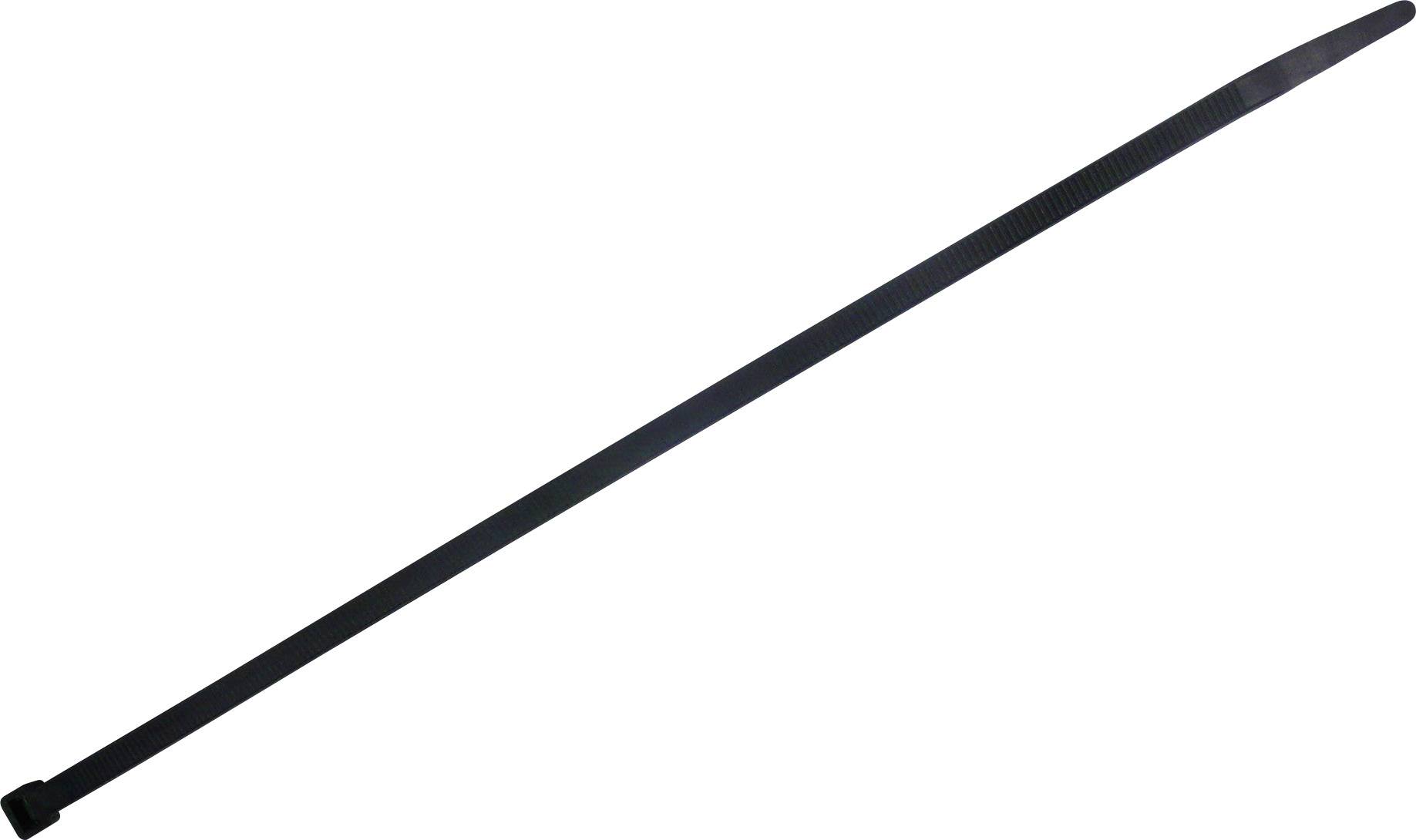 TRU COMPONENTS 1578088 Cable tie 500 mm 7.80 mm Black Heat-resistant 100 pc(s)