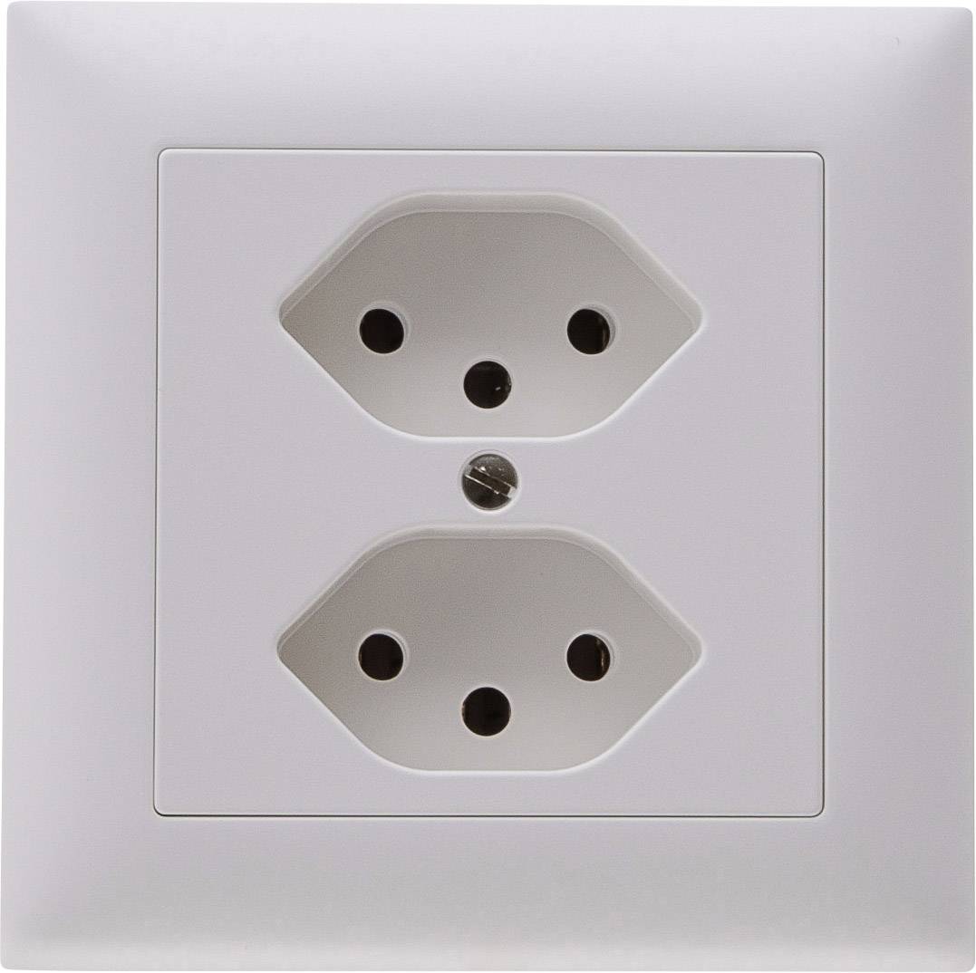 Edizio by Feller 2x Insert Two gang socket EDIZIOdue White 87203.FMI.61 1 pc(s)