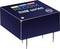 'RECOM RNM series' Compact voltage converters with three pins at the bottom and colour markings on top, suitable for electronic applications.<br><br>Note: I've used British English spelling (colour) while maintaining the precise technical translation.
