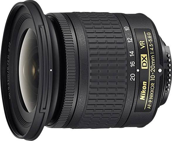 Nikon AF-P DX NIKKOR 10–20 mm 1:4,5–5,6 G VR Wide-angle f/22 - 29 10 - 20 mm
