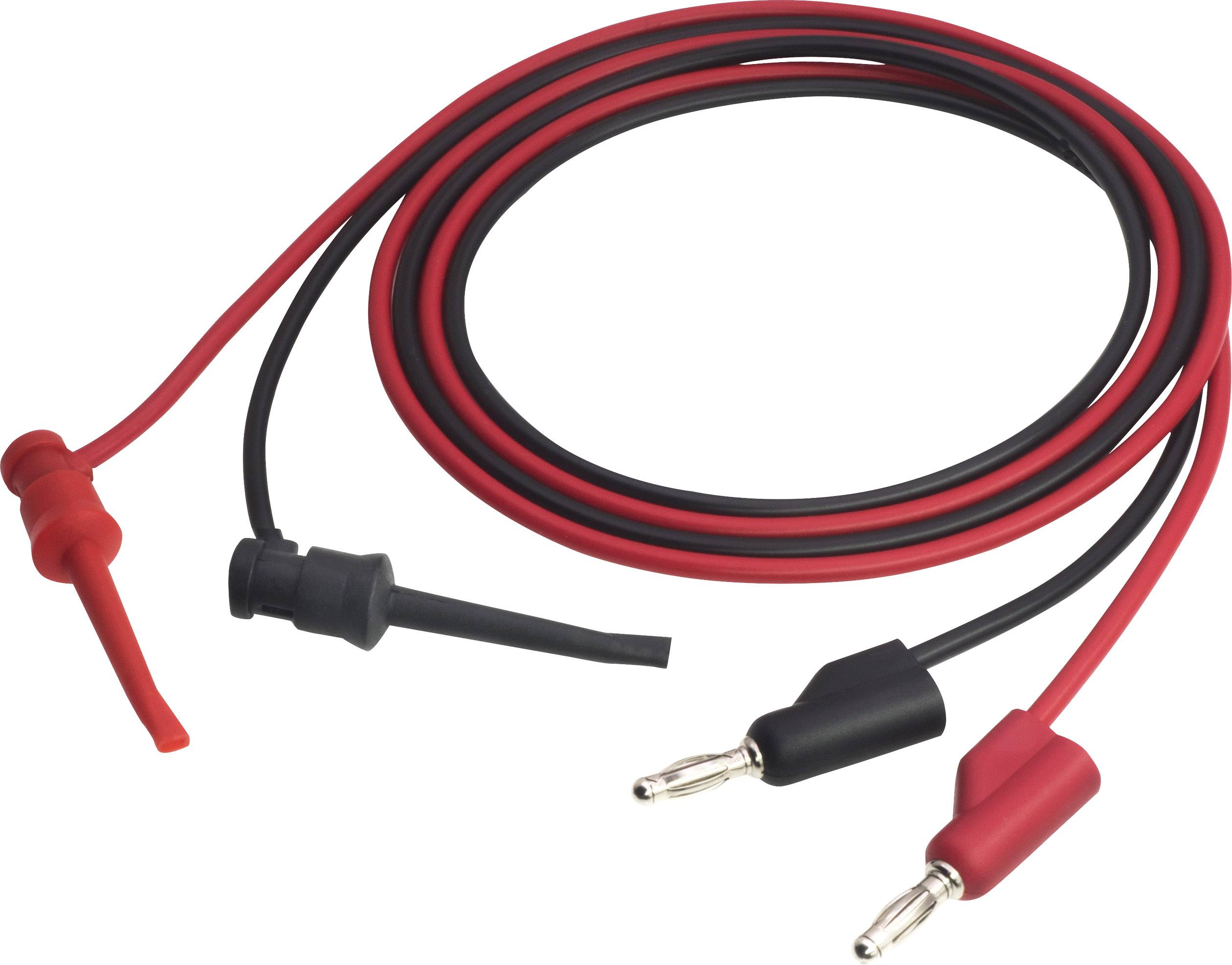 VOLTCRAFT MSL-102 Test lead 4 mm plug 1.00 m Black, Red 1 pc(s)