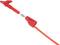 Red measuring cable from Voltcraft with banana plug and crocodile clip, suitable for electrical measurement applications.