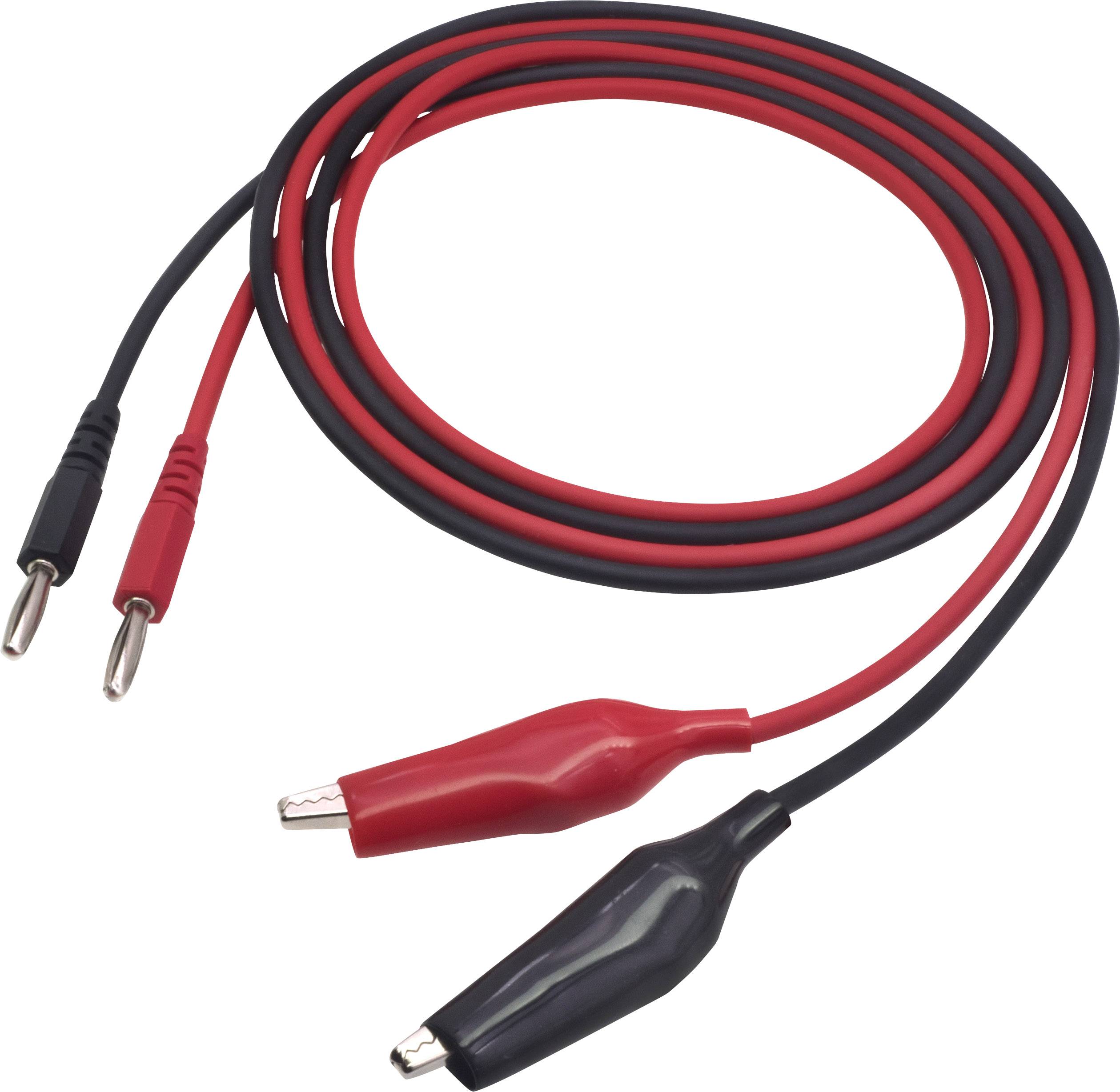 VOLTCRAFT MSL-100 Test lead 4 mm plug 1.00 m Black, Red 1 pc(s)