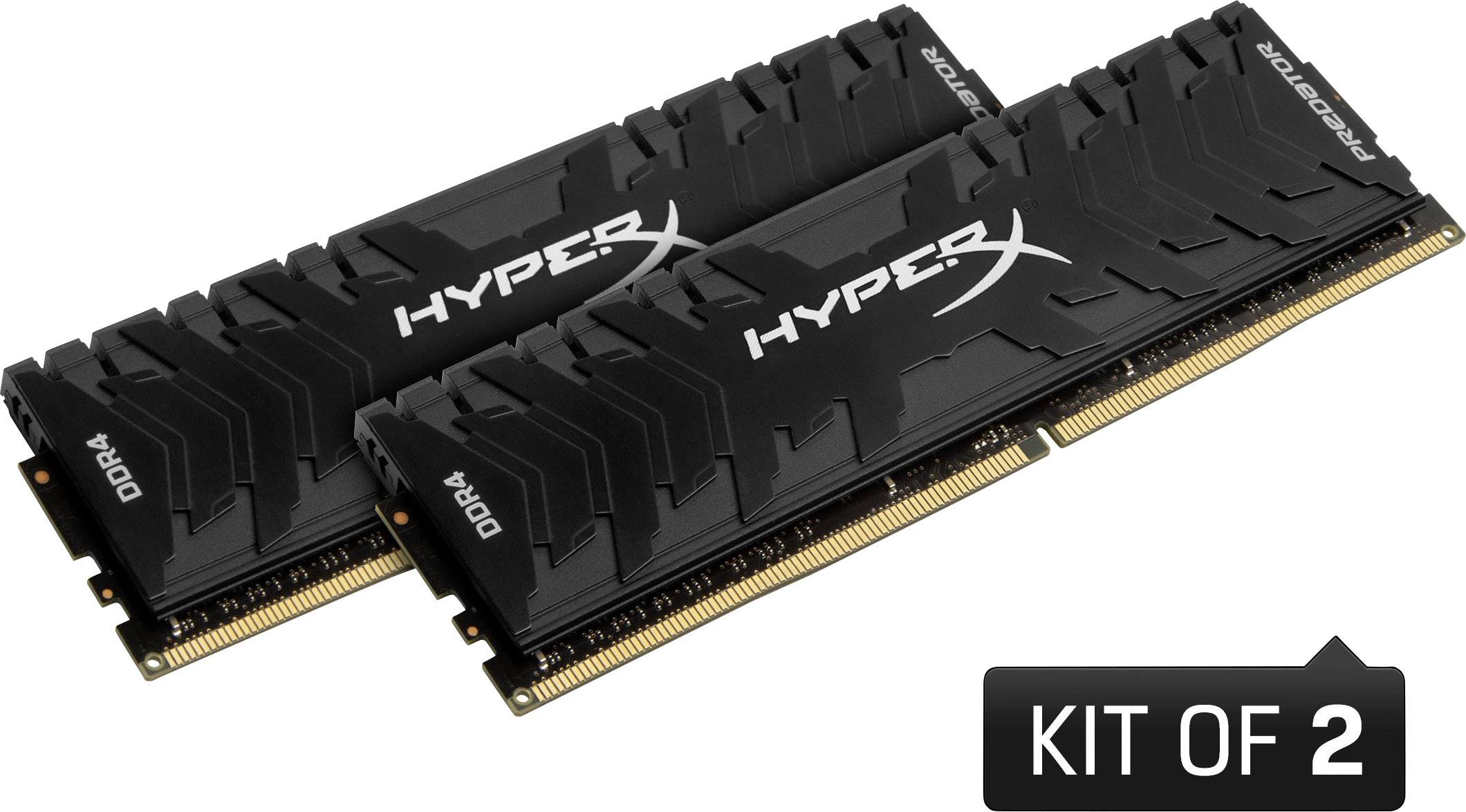 HyperX PC RAM kit Predator HX432C16PB3K2/16 16 GB 2 x 8 GB DDR4 RAM 3200 MHz CL16-16-16-35