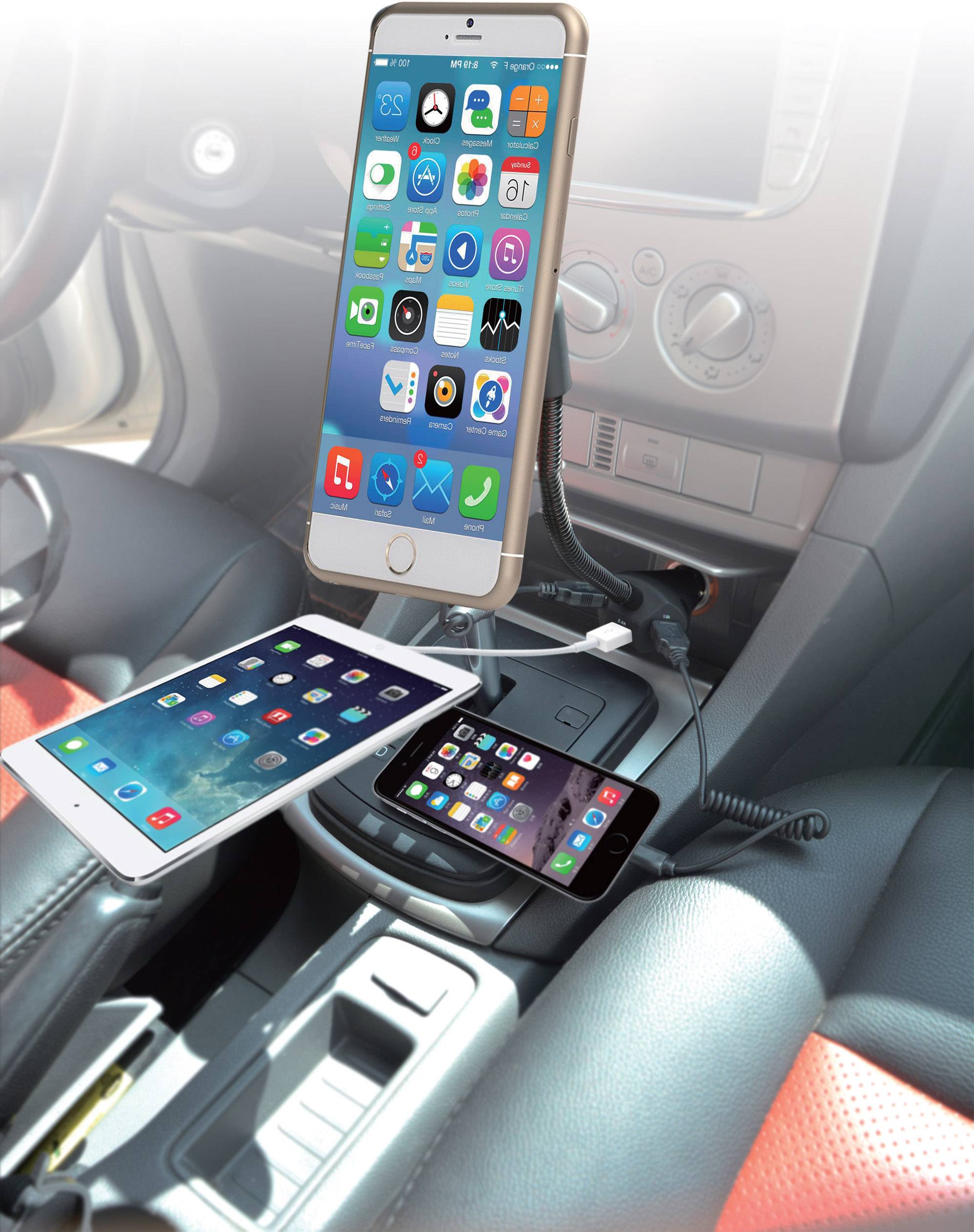 cigarette car phone holder Universal Magnetic Mount with Dual USB Charger for Cell Phones ensuring long Car Phone Cigarette Lighter Phone