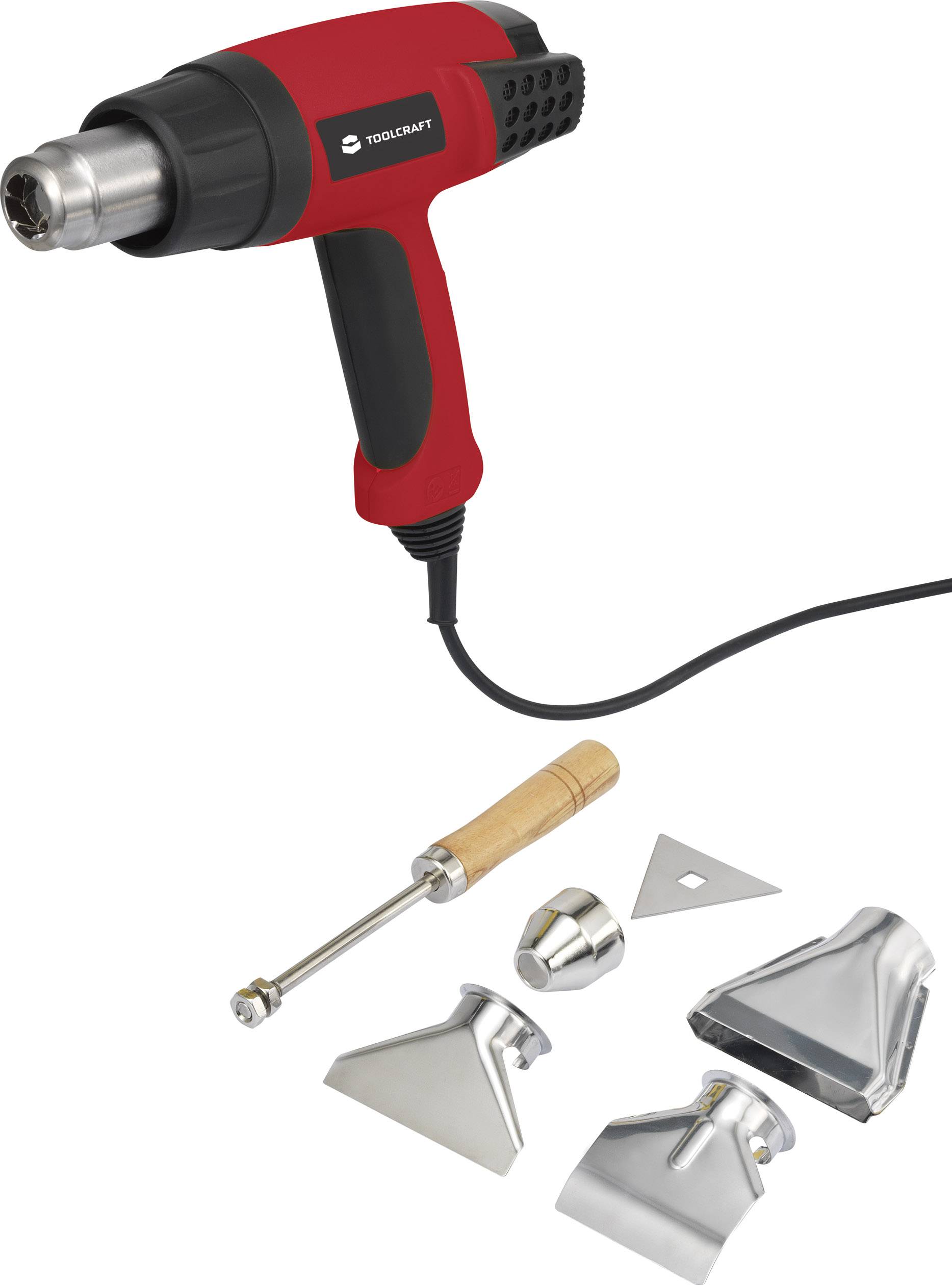 TOOLCRAFT 1582584 Hot air blower incl. accessories, incl. case 2000 W-1
