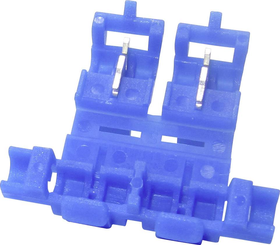 TRU COMPONENTS 1583030 Stub connector flexible: - fixed: - Number of pins: 2 1 pc(s) Blue