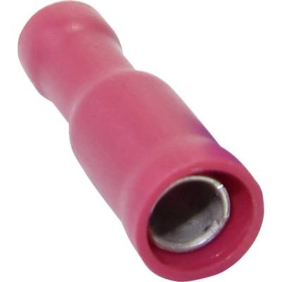 TRU COMPONENTS 1583185 Bullet receptacle  0.50 mm² 1.50 mm² Pin diameter: 4 mm Partially insulated Red 1 pc(s) 