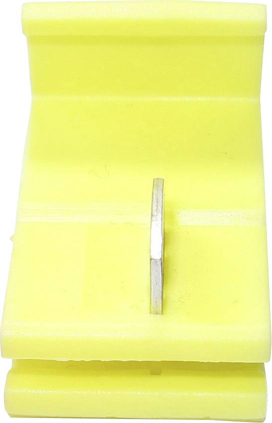 TRU COMPONENTS 1583190 Quick-Connect clip flexible: 4-4 mm² fixed: 2.50-2.50 mm² Number of pins: 2 1 pc(s) Yellow