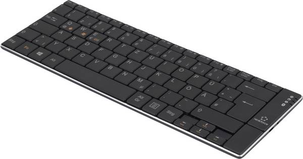 Renkforce RF-DS-SLIMBT Bluetooth® Keyboard German, QWERTZ Black Rechargeable