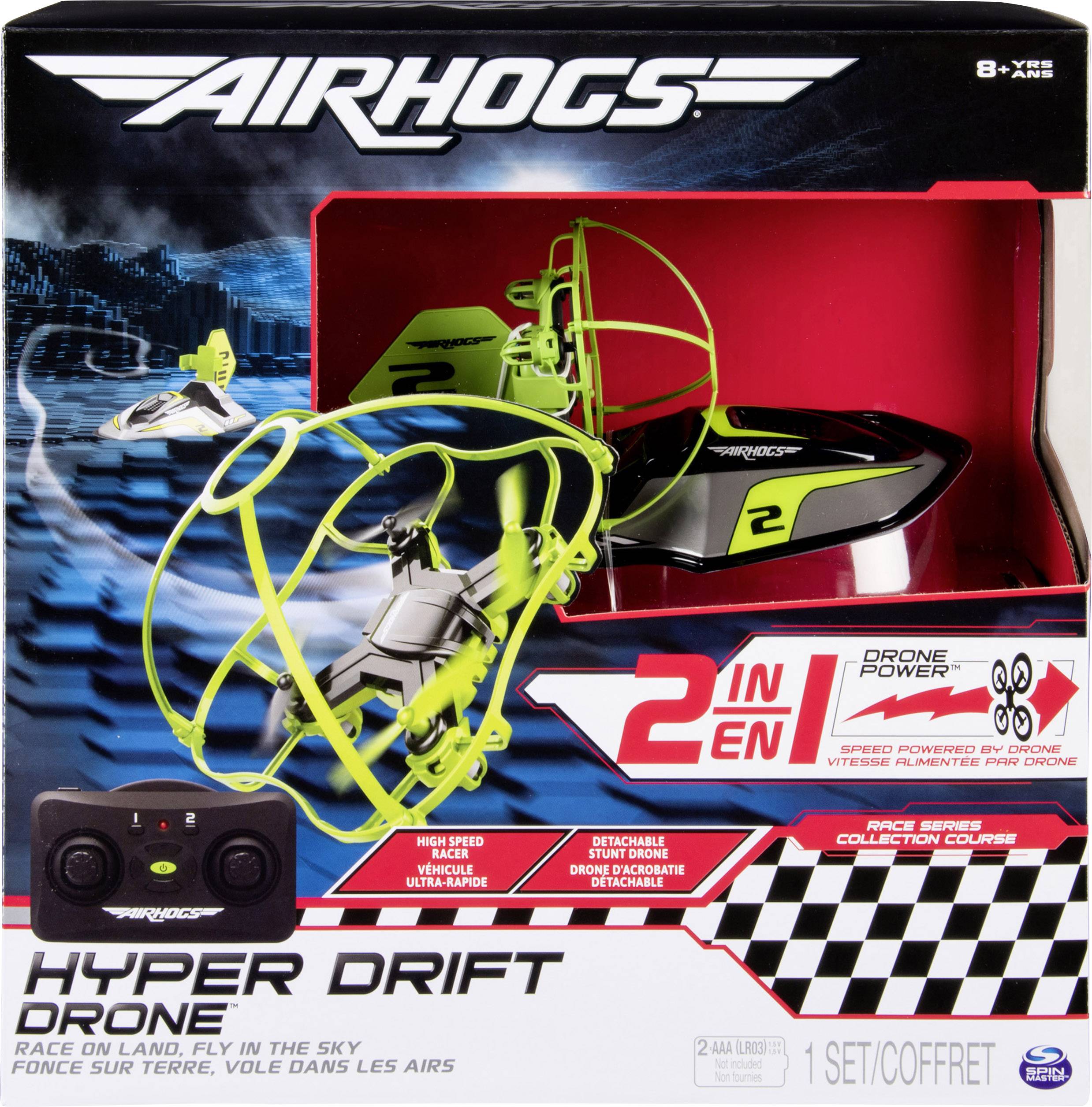 air hogs 2 in 1 drone power racers