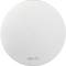 Round, white smart remote control by the brand Somfy.
