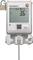 Digital thermometer with display showing 3.6°C, Wi-Fi symbol, battery indicator, lock icon and QR code. Brand 'testo'.