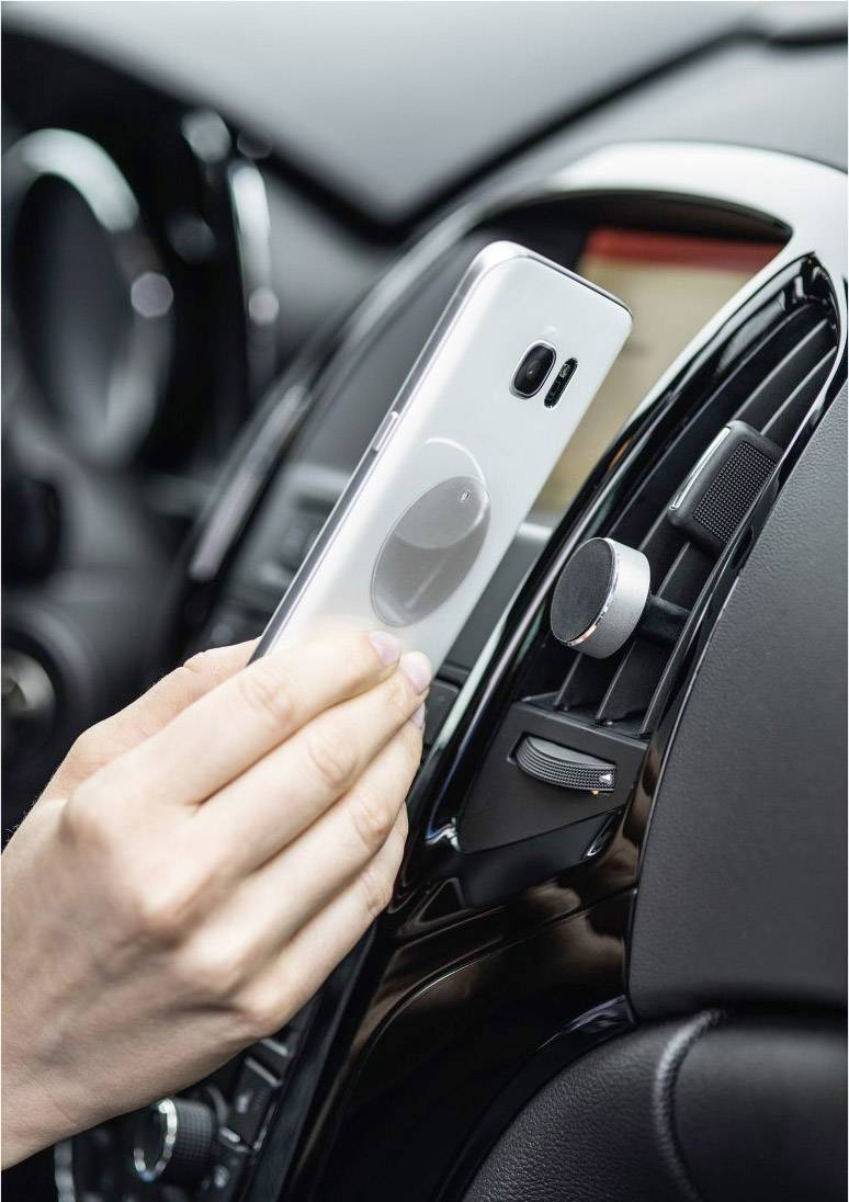 Hama "Magnet Alu" Air grille Car mobile phone holder 360° swivel, Magnetic fastener-4