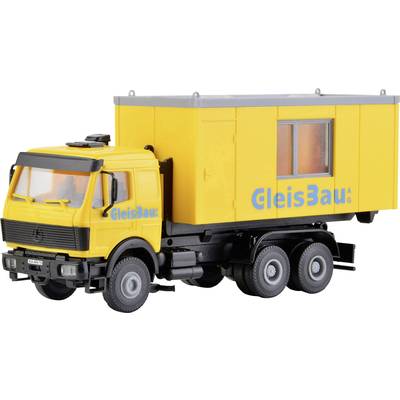 Kibri 16310 H0 HGV Mercedes Benz LP replacement charger with track construction container