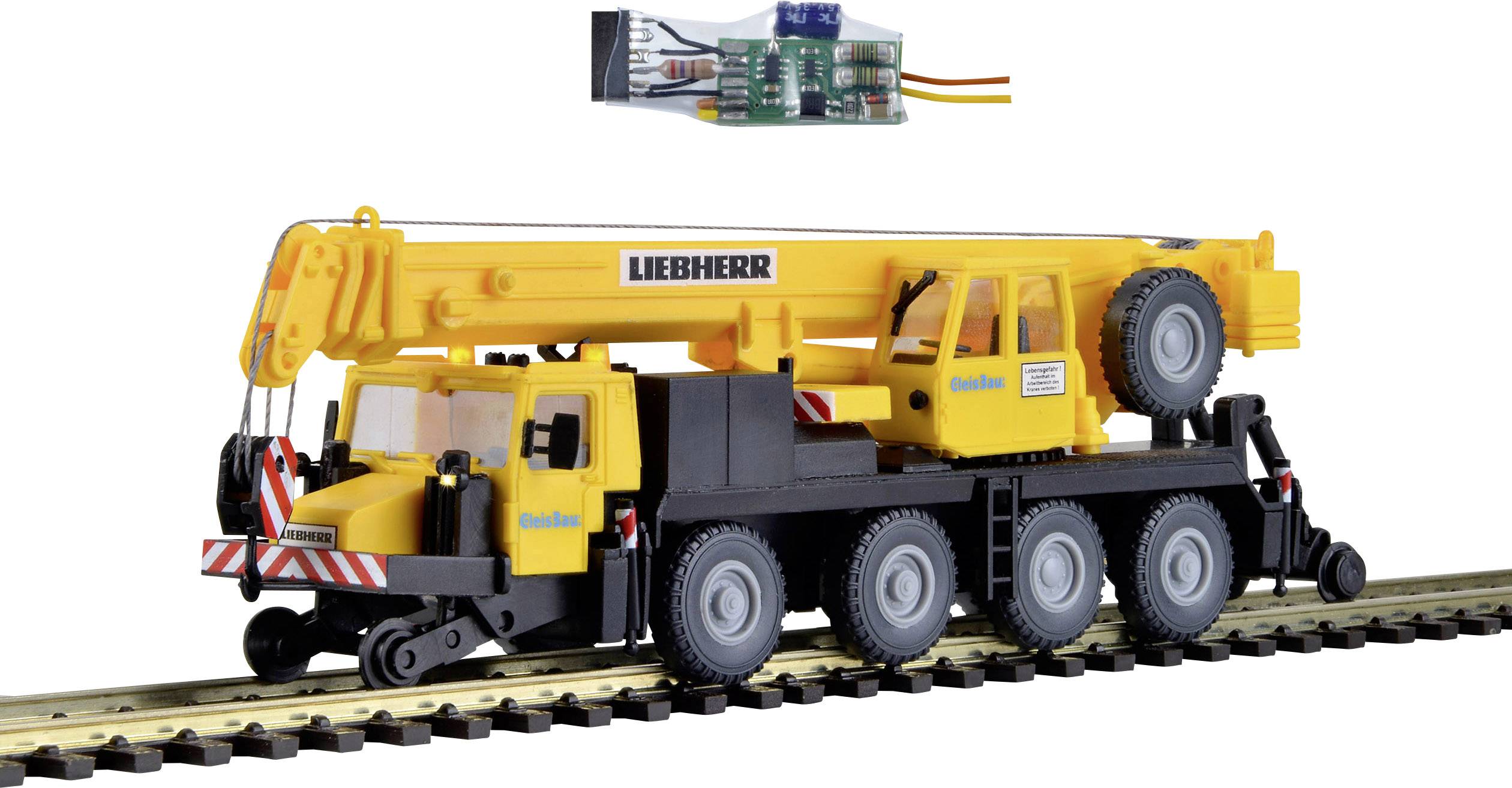 Image of Kibri 10558 H0 Heavy-duty vehicle Liebherr Mobile crane LTM 1050-4 Track Construction