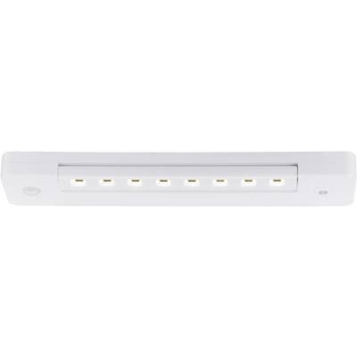 White LED under-cabinet light with eight light points, suitable for illuminating worktops in kitchens.