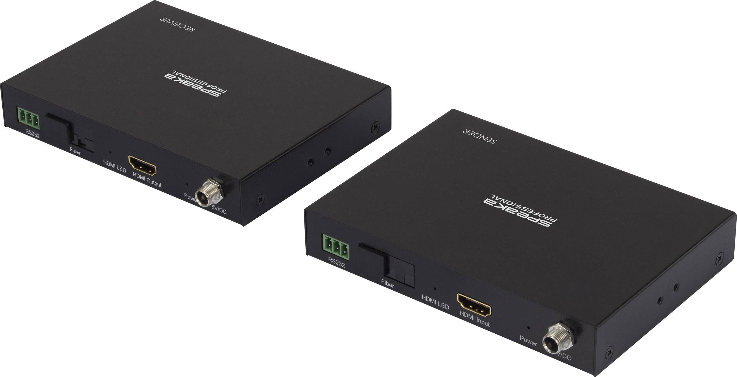 SpeaKa Professional HDMIV-IPSO100 HDMI™, RS232 Extension via FO cable 20 km