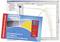 A diagram shows the performance curve of solar panels in various colours. In the foreground is software packaging for 'BENNING SOLAR Manager'.