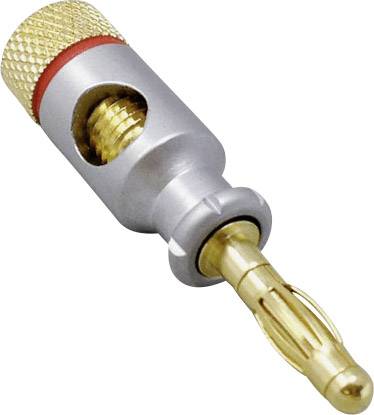 TRU COMPONENTS Straight blade plug Plug, straight Pin diameter: 4 mm Red 1 pc(s)-0