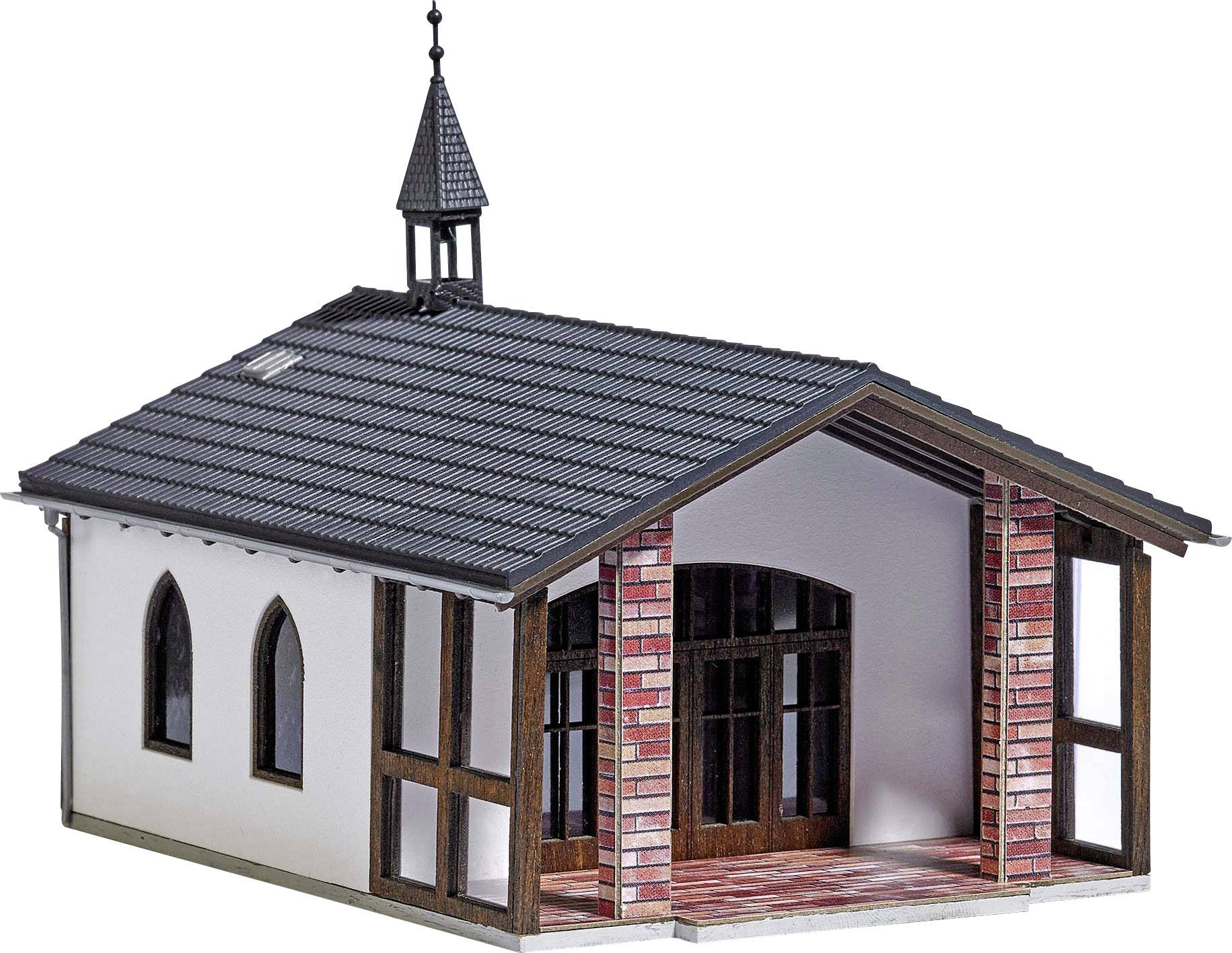 Busch 1566 H0 Cemetery chapel/Mourning Hall-1