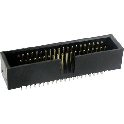 A rectangular, double-row pin header connector with multiple pins, used in electronic devices.