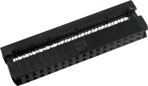 TRU COMPONENTS 1589696 Pin connector + strain relief Contact spacing: 2 mm Total number of pins: 40 No. of rows: 2 1 pc(