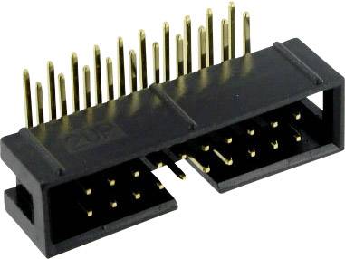 TRU COMPONENTS 1589776 Pin connector no ejector Contact spacing: 2.54 mm Total number of pins: 26 No. of rows: 2 1 pc(s)