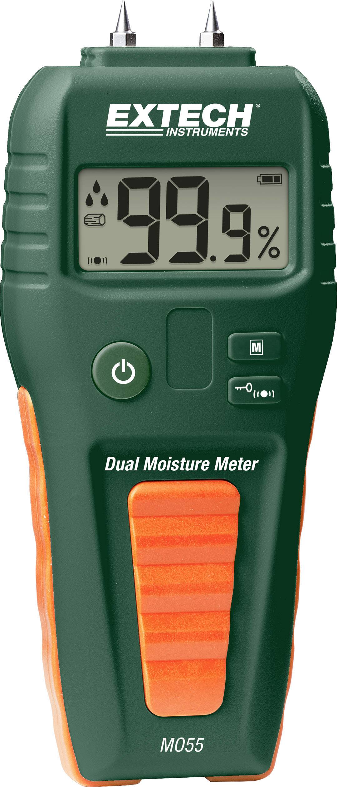 Extech MO55 Moisture meter Building moisture reading range 1.5 up to 33 vol% Wood moisture reading range 5 up to 50 vol%