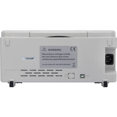 The image shows the rear side of an electronic device with a warning notice: 'Dangerous voltage inside, do not remove cover'.