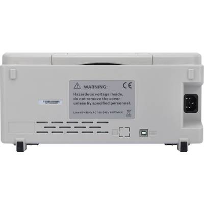 Back of an electronic device with a warning notice: 'Dangerous voltage inside. Cover to be removed by qualified personnel only.'