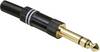 TRU COMPONENTS TC-2502111 6.35 mm audio jack Plug, straight Number of pins: 3 Stereo Black, White 1 pc(s)
