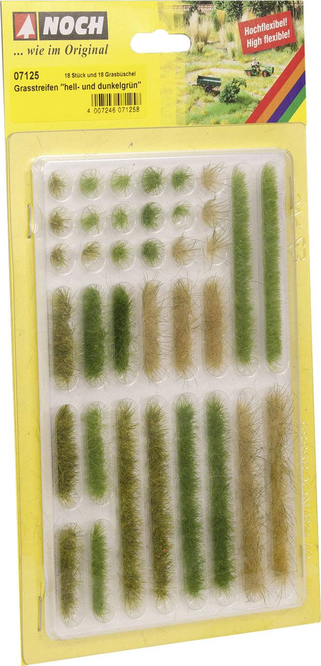NOCH 07125 Grass strips Light green, Dark green