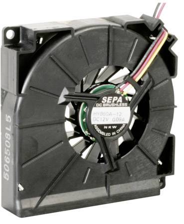 SEPA HYB60A12 Radial extractor 12 V DC 7.9 m³/h (L x W x H) 59.5 x 12.5 x 59.5 mm