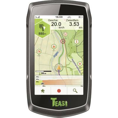 Teasi ONE classic Bicycle GPS Cycling, Hiking, Skiing, Sailing Central Europe sprayproof