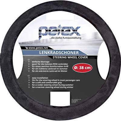 Petex Design 1108 Steering wheel cover   Black 36 - 38 cm 