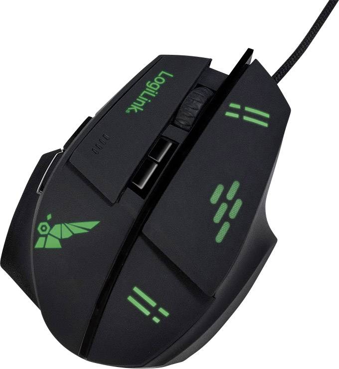 LogiLink ID0157 Gaming mouse USB Optical Black 7 Buttons 3200 dpi Backlit-3