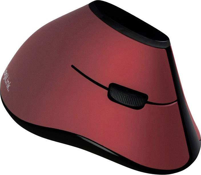 LogiLink ID0159 Ergonomic mouse Radio Optical Black, Red 5 Buttons 1200 dpi Ergonomic