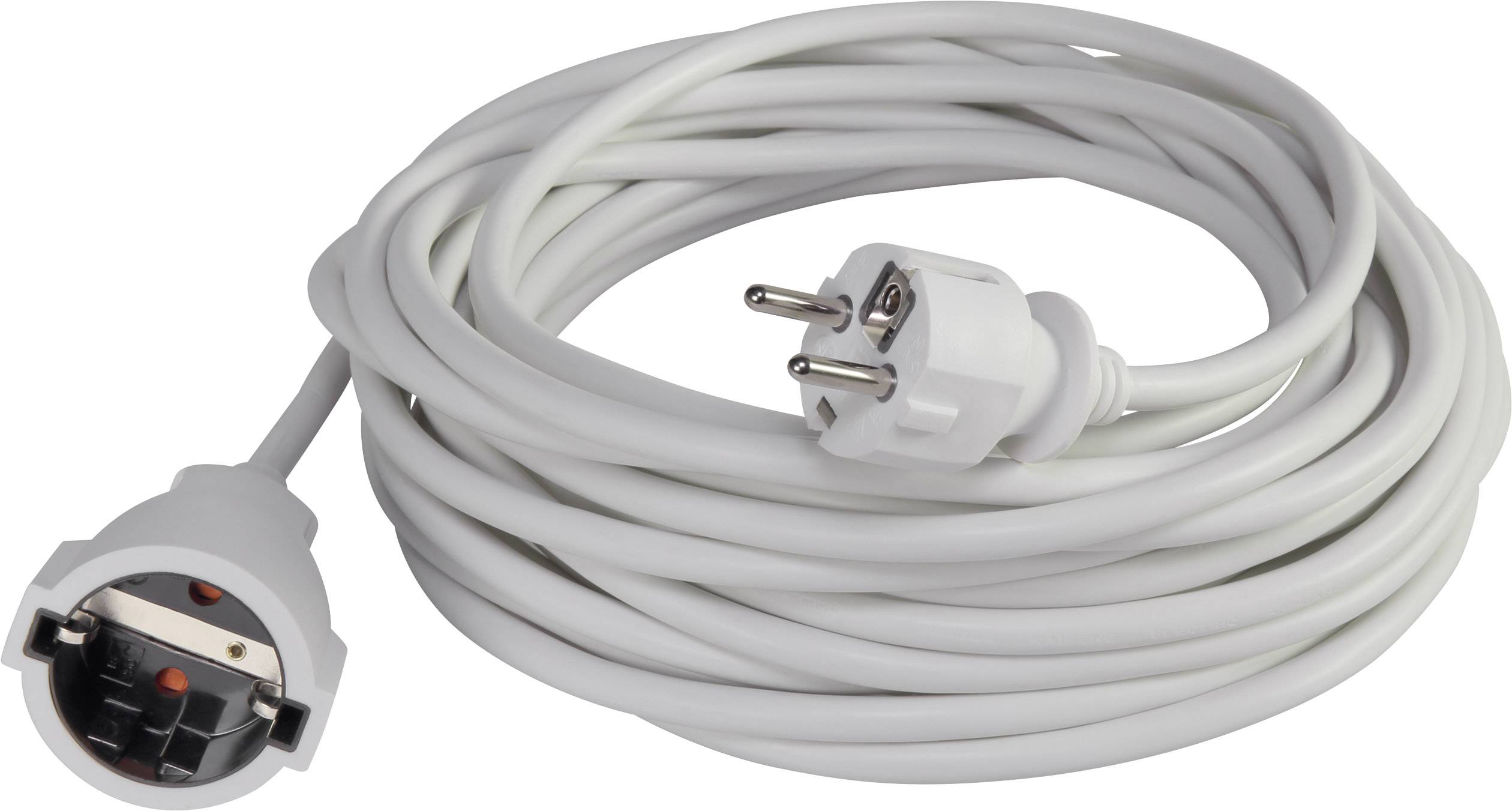 Basetech 1593783 Current Cable extension 16 A White 10.00 m H05VV-F 3G 1,5 mm²