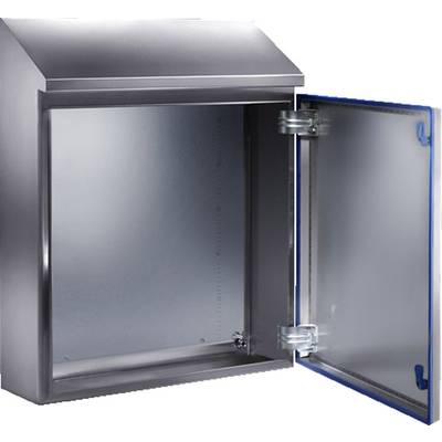 Metal enclosure with an open door, suitable for industrial applications, showcasing robust and minimalist design for internal mounting.